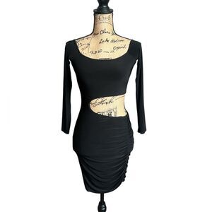 Pretty Little‎ Thing bodycon dress black cutout clubbing hot sexy revealing